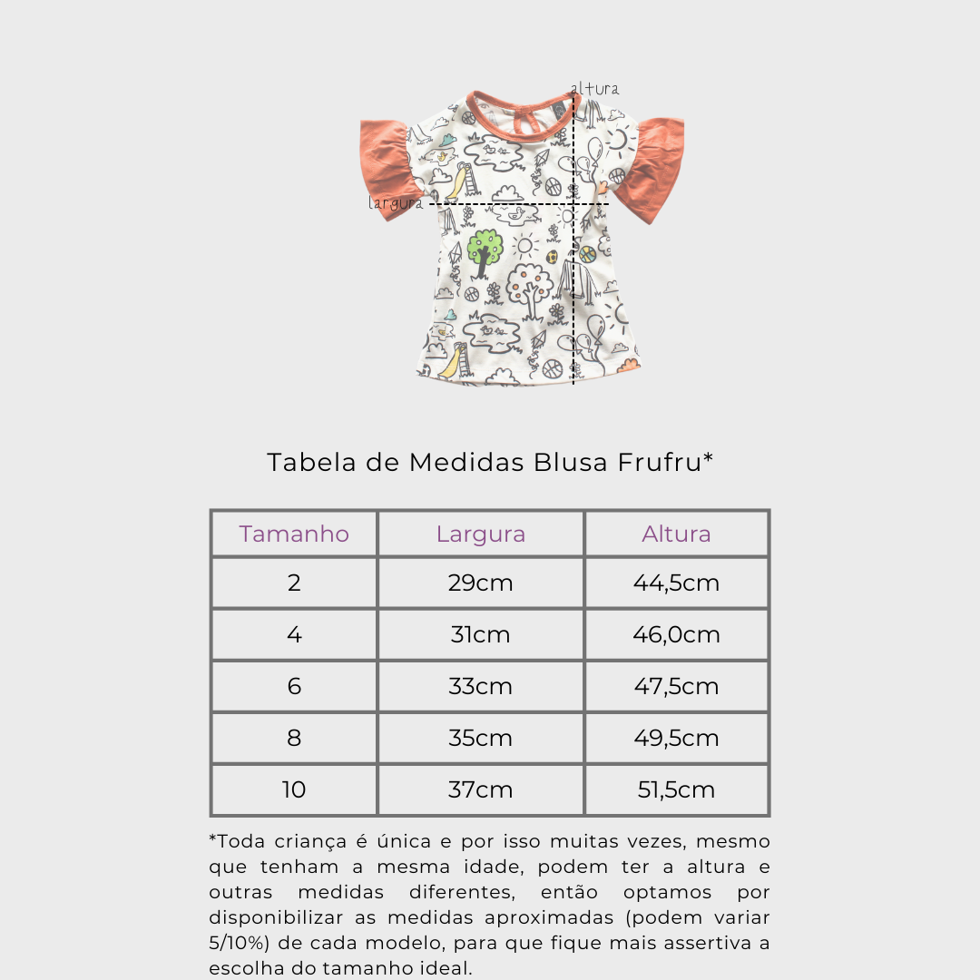 Blusa Frufru DIA DE BRINCAR