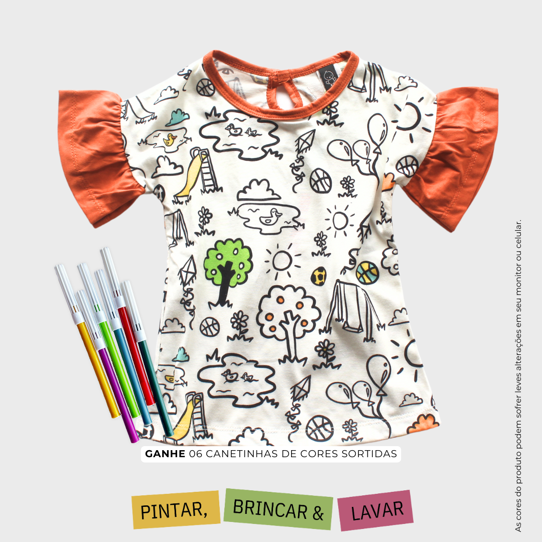 Blusa Frufru DIA DE BRINCAR