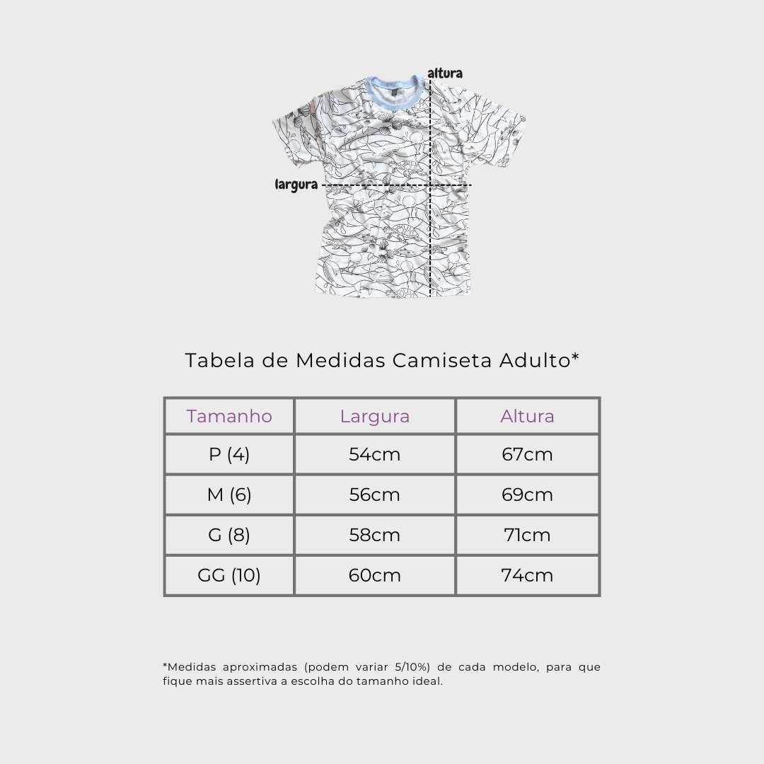 Camiseta Adulto  Um Mergulho na Ilha